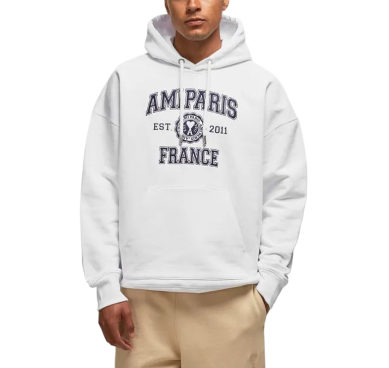 AMI Alexandre Mattiussi Unisex France Hoodie White