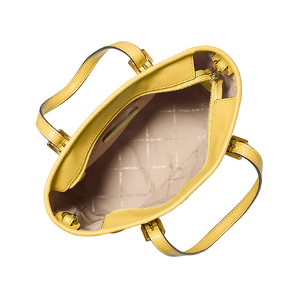 Michael Kors Women's Jet Set Travel Extra Small Logo Top-Zip Tote Bag Daisy Yellow