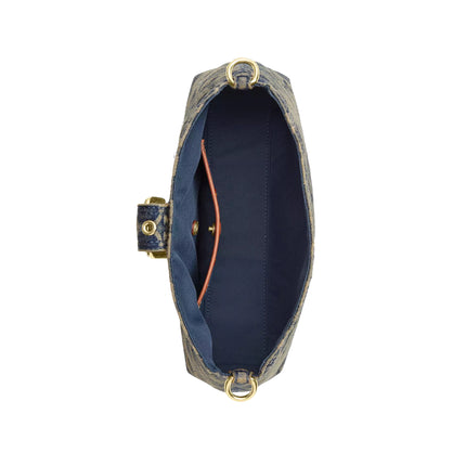 Coach Women's Abbie Shoulder Bag In Signature Regenerative Cotton Denim Gold/Denim