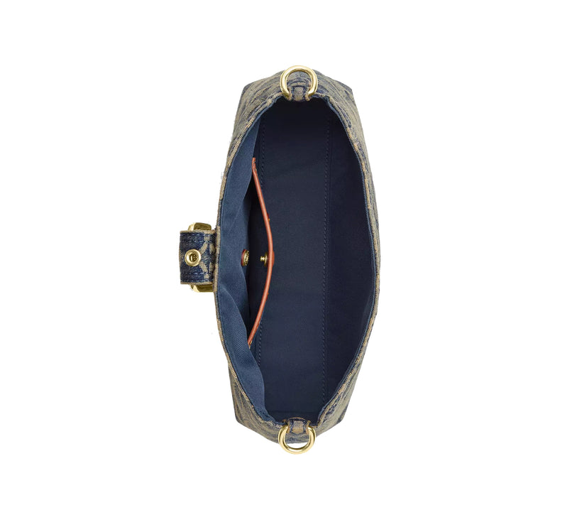 Coach Women's Abbie Shoulder Bag In Signature Regenerative Cotton Denim Gold/Denim