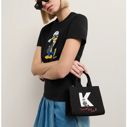 Disney x KARL LAGERFELD Unisex Mini Shopper Black
