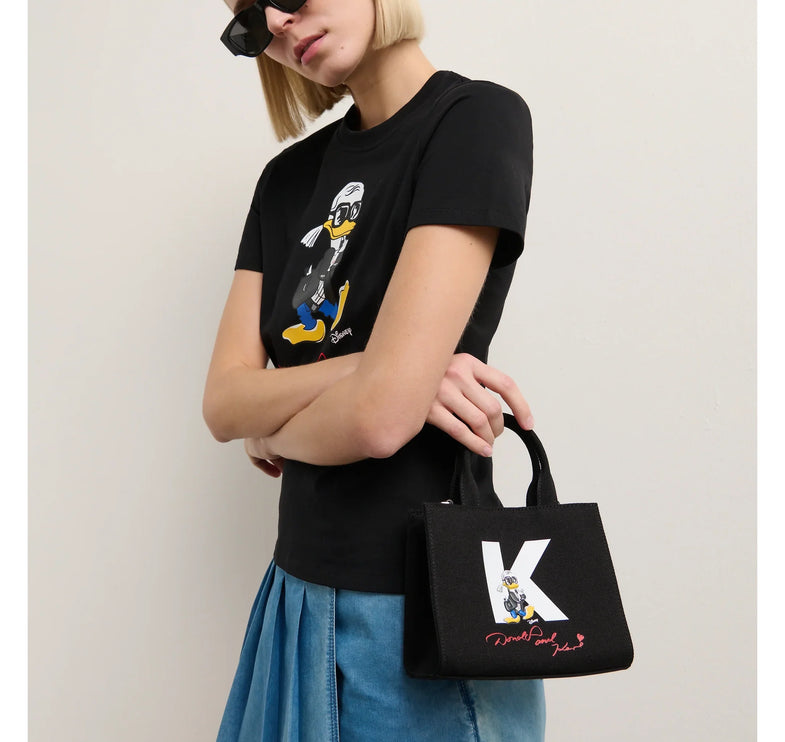 Disney x KARL LAGERFELD Unisex Mini Shopper Black