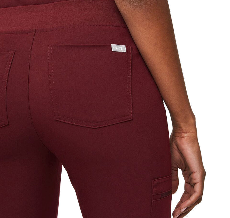 FIGS Women's Zamora Jogger Scrub Pants Burgundy