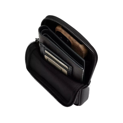 Coach Unisex Aden Crossbody Bag In Signature Canvas Gunmetal/Charcoal/Black