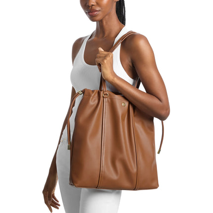 Michael Kors Women's Matilda Large Cinch Tote Bag Luggage
