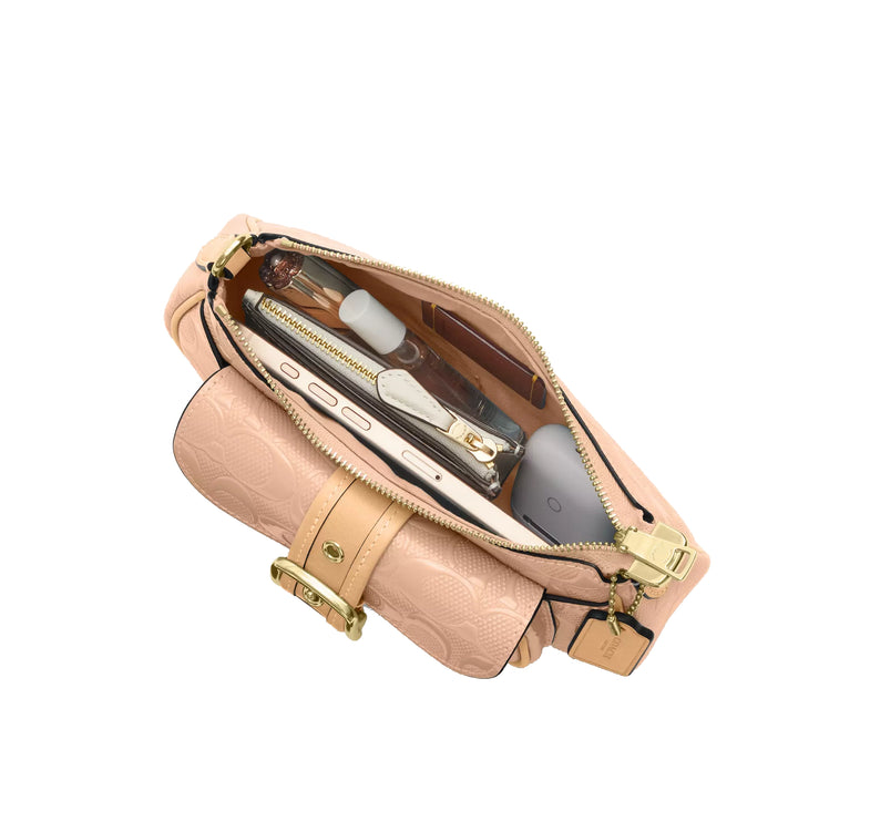 Coach Women's Ashton Mini Shoulder Bag In Signature Leather Gold/Faded Blush