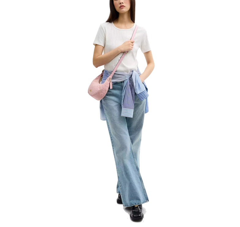 Coach Women's Emily Shoulder Bag In Signature Denim Gold/Light Pink