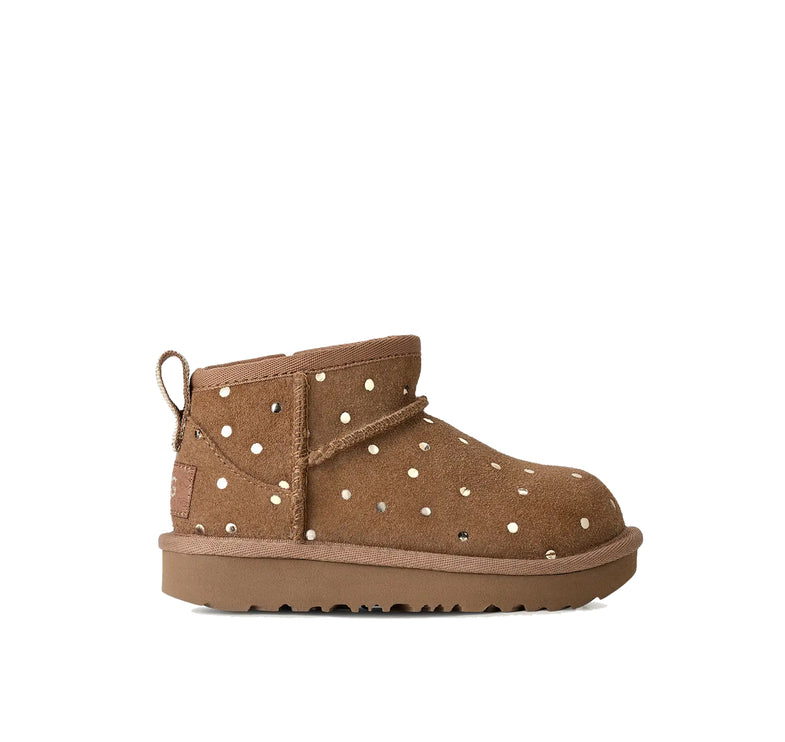UGG Toddlers Classic Ultra Mini Shiny Dots Chestnut
