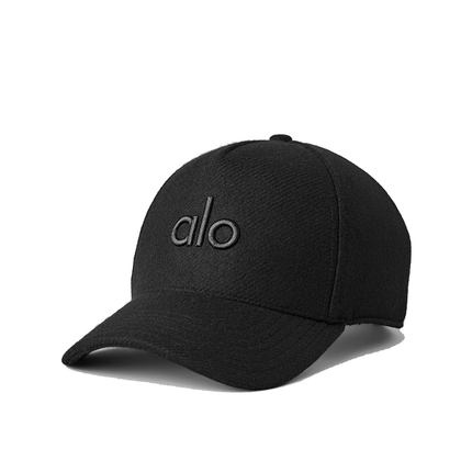 alo Unisex Wool Blend District Trucker Hat Black