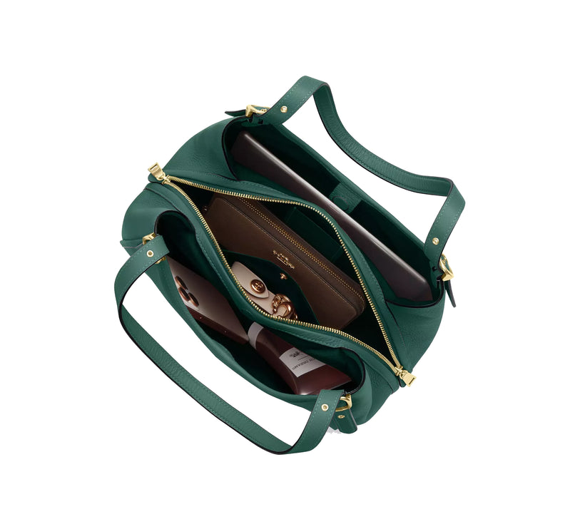 Coach Women's Erin Shoulder Bag Gold/Emerald