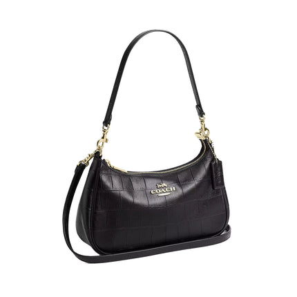Coach Women's Soft Teri Shoulder Bag Gold/Black