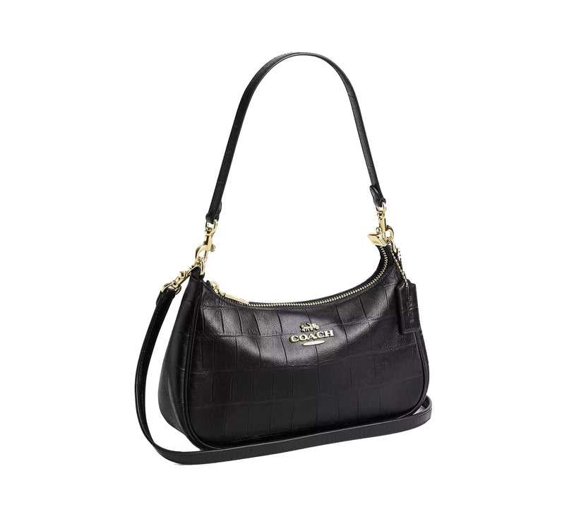 Coach Women's Soft Teri Shoulder Bag Gold/Black