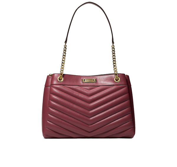 Michael Kors Women's Whitney Medium Quilted Tote Bag Oxblood