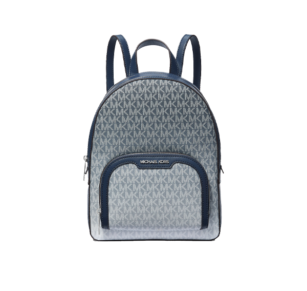 Michael Kors Women's Jaycee Medium Ombré Signature Logo Backpack Navy