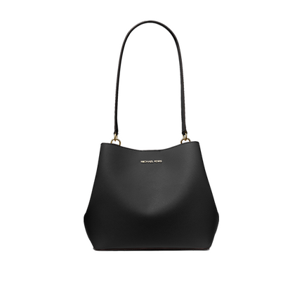 Michael Kors Women's Pratt Medium Shoulder Bag Black/Gold