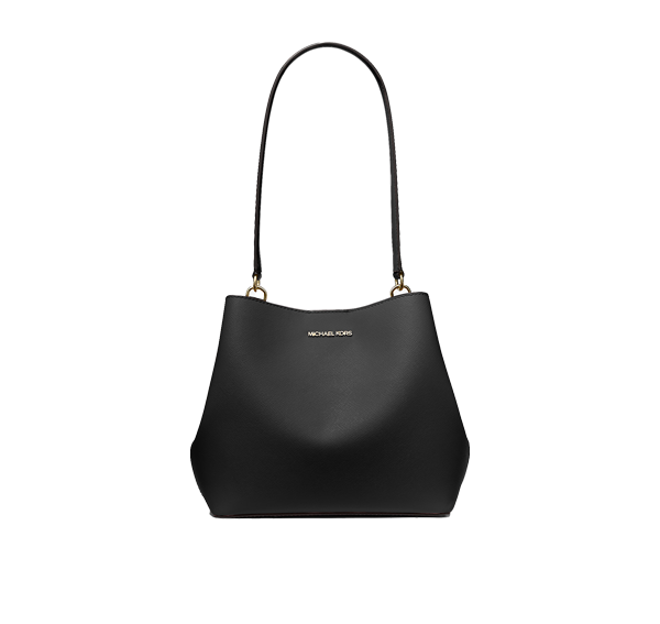 Michael Kors Women's Pratt Medium Shoulder Bag Black/Gold