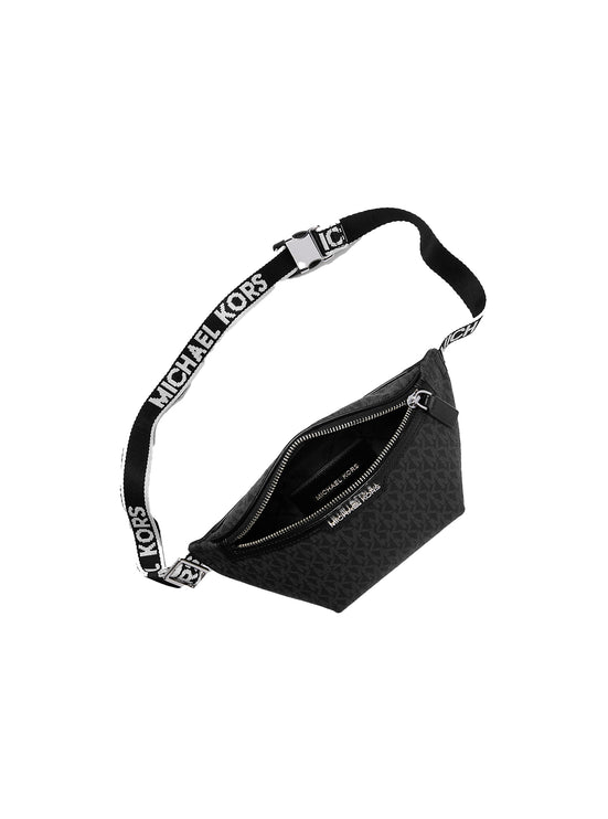Michael Kors Men's Cooper Mini Logo Belt Bag Black/Silver