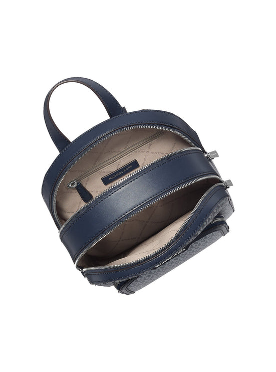 Michael Kors Women's Jaycee Medium Ombré Signature Logo Backpack Navy