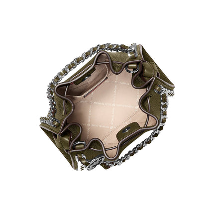 Michael Kors Women's Mina Small Chain Convertible Crossbody Bag Olive/Silver