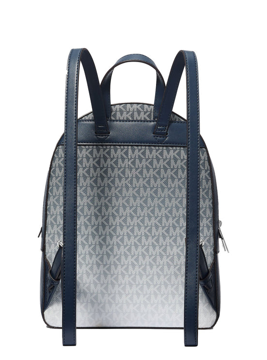 Michael Kors Women's Jaycee Medium Ombré Signature Logo Backpack Navy