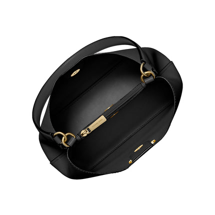 Michael Kors Women's Pratt Medium Shoulder Bag Black/Gold