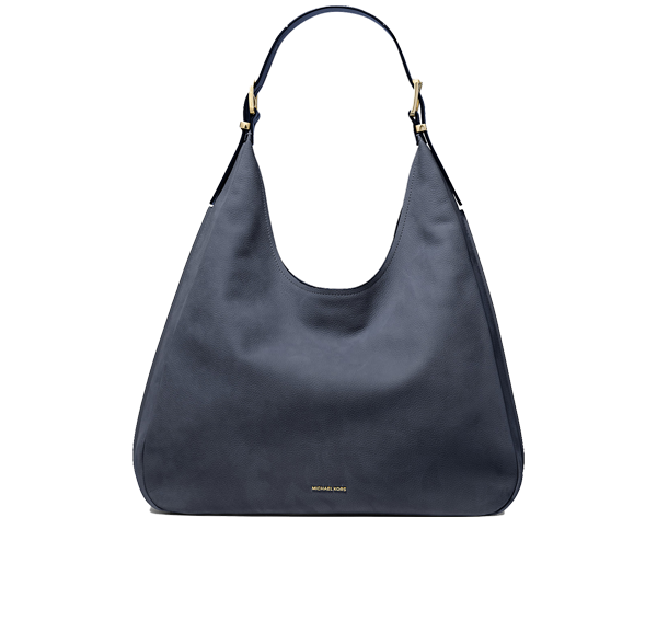 Michael Kors Women's Nolita Large Nubuck Hobo Shoulder Bag Navy