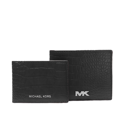 Michael Kors Men's Rivington Billfold Wallet With Passcase Black