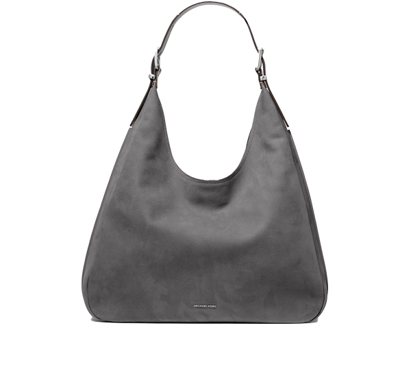 Michael Kors Women's Nolita Large Nubuck Hobo Shoulder Bag Slate