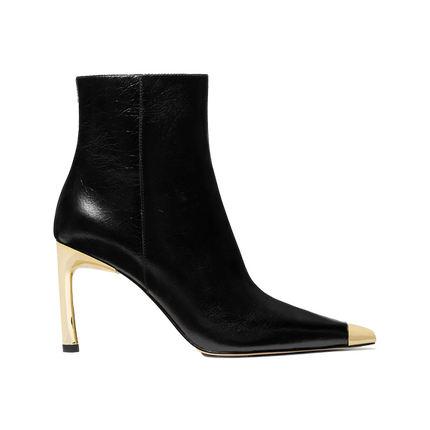 Michael Kors Women's Kasia Leather Boot Black/Gold