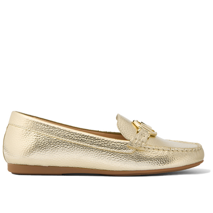 Michael Kors Women's Fulton Metallic Moccasin Pale Gold