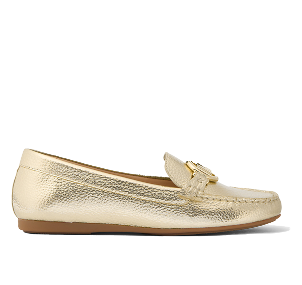 Michael Kors Women's Fulton Metallic Moccasin Pale Gold