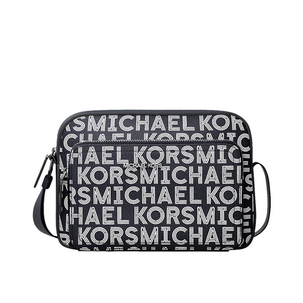 Michael Kors Men's Cooper Graphic Logo Flight Bag Bright White