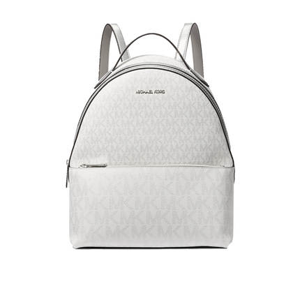 Michael Kors Women's Sheila Medium Logo Backpack Silver