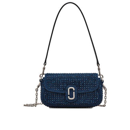 Marc Jacobs Women's The Crystal Denim Clover Shoulder Bag Denim
