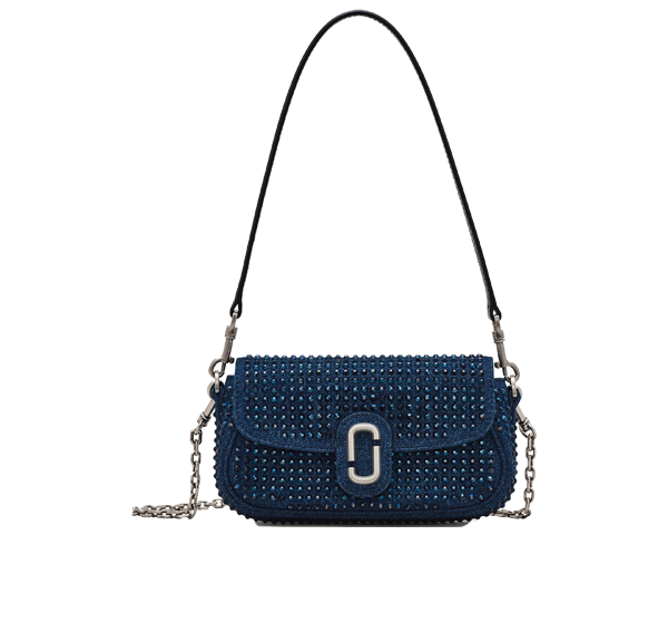 Marc Jacobs Women's The Crystal Denim Clover Shoulder Bag Denim