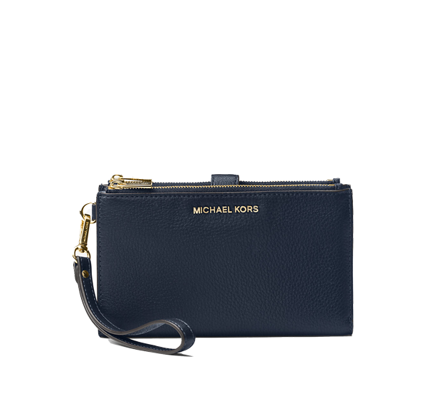 Michael Kors Women's Adele Leather Smartphone Wallet Navy