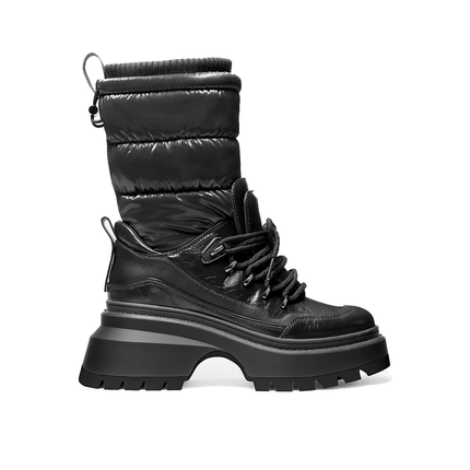 Michael Kors Women's Shiloh Mixed-Media Boot Black