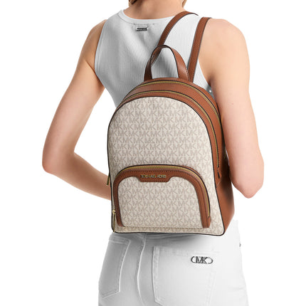 Michael Kors Women's Jaycee Medium Logo Backpack Vanillia