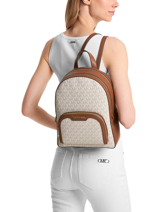 Michael Kors Women's Jaycee Medium Logo Backpack Vanillia