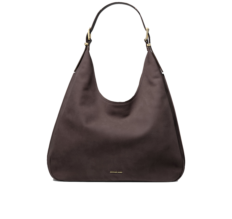 Michael Kors Women's Nolita Large Nubuck Hobo Shoulder Bag Chocolate