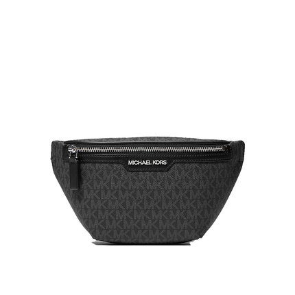 Michael Kors Men's Cooper Mini Logo Belt Bag Black/Silver