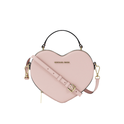 Michael Kors Women's Jet Set Small Heart Crossbody Bag Powder Blush/Gold