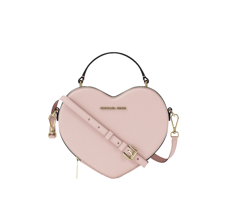 Michael Kors Women's Jet Set Small Heart Crossbody Bag Powder Blush/Gold