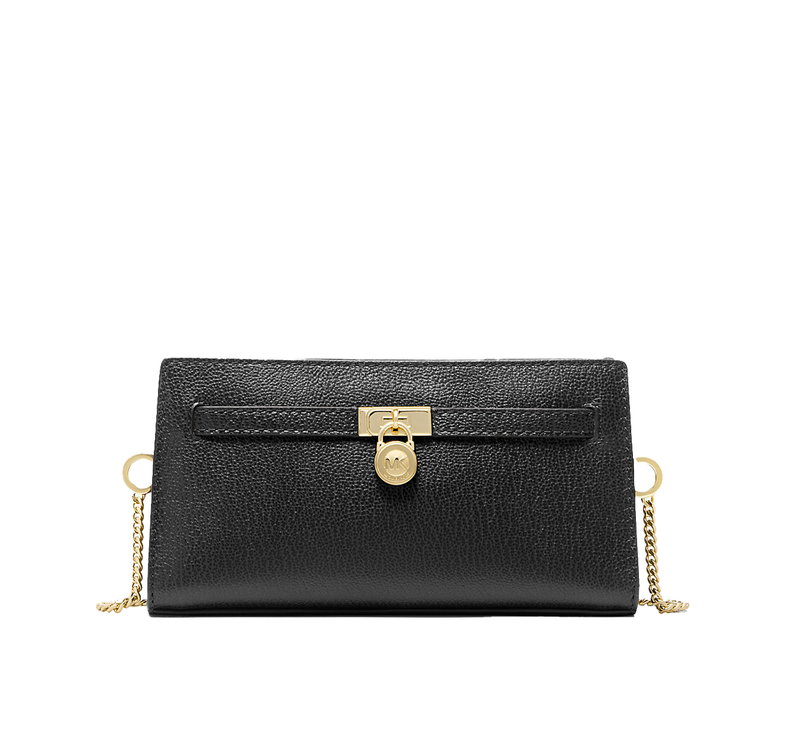 Michael Kors Women's Hamilton Moderne Extra-Small Leather Convertible Crossbody Bag Black/Gold