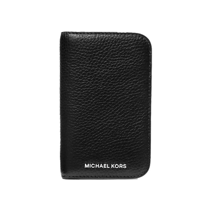 Michael Kors Men's Hudson Pebbled Leather Billfold Wallet Black