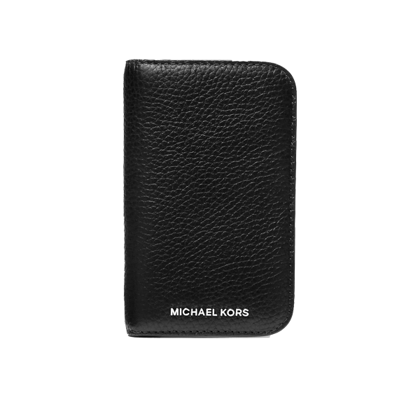 Michael Kors Men's Hudson Pebbled Leather Billfold Wallet Black