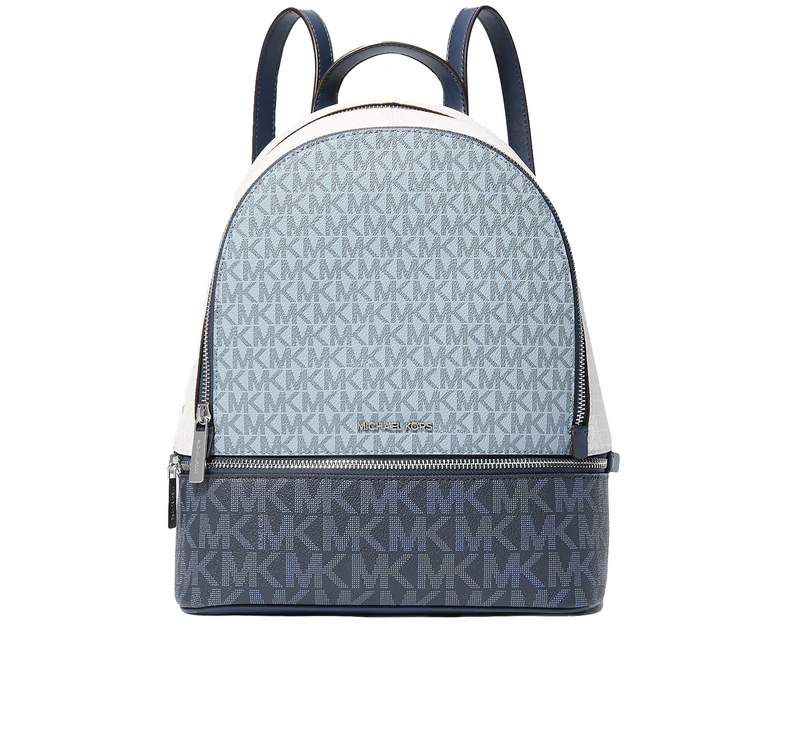 Michael Kors Women's Rhea Medium Color-Block Signature Logo Backpack Admirl Multi