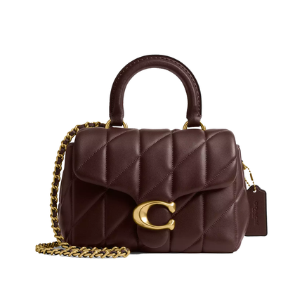 Coach Women's Tabby Top Handle Bag With Quilting Brass/Maple