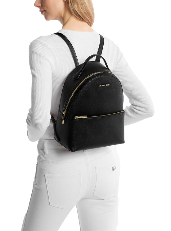 Michael Kors Women's Sheila Medium Backpack Black/Gold