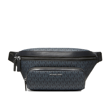 Michael Kors Men's Cooper Logo Belt Bag Admiral/Plblue/Silver